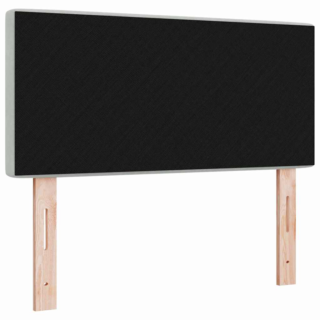 vidaXL LED Κεφαλάρι με Κρύσταλλο και Πουστία Φωτεινό Γκρι 100 εκ Βελούδο