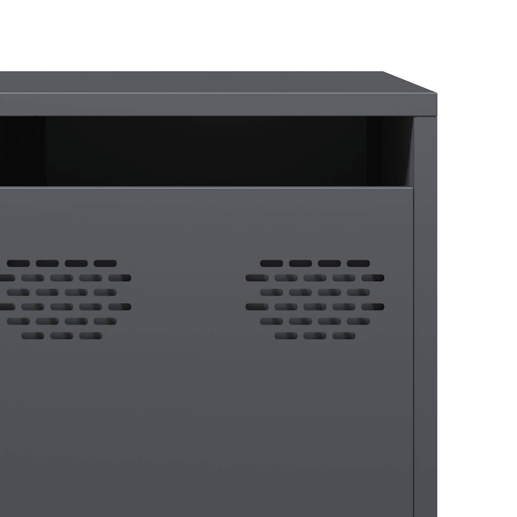 vidaXL Έπιπλο Τηλεόρασης Ανθρακί 202x39x43,5 εκ. Ατσάλι Ψυχρής Έλασης