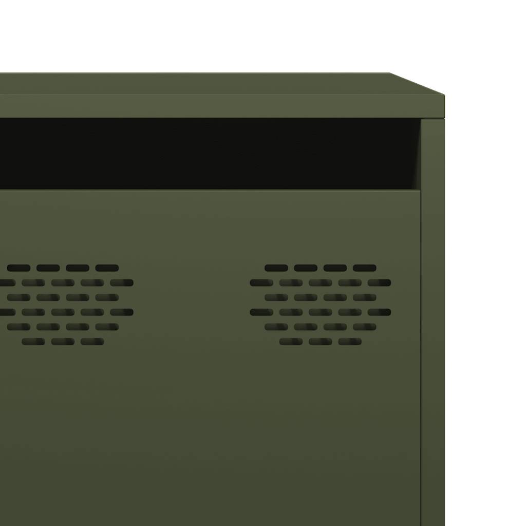 vidaXL Έπιπλο Τηλεόρασης Λαδί 202x39x43,5 εκ. Ατσάλι Ψυχρής Έλασης