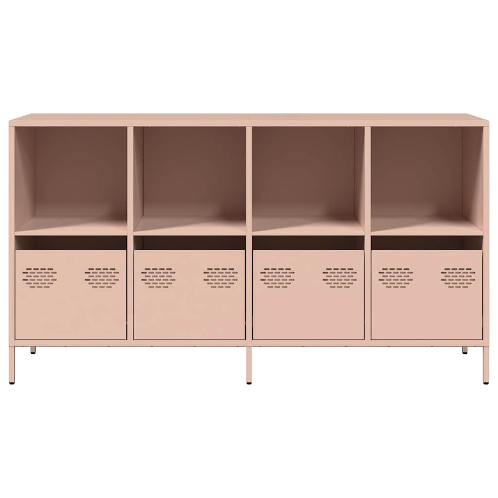 vidaXL Ντουλάπι Ροζ 135x39x73,5 εκ. από Χάλυβα Ψυχρής Έλασης