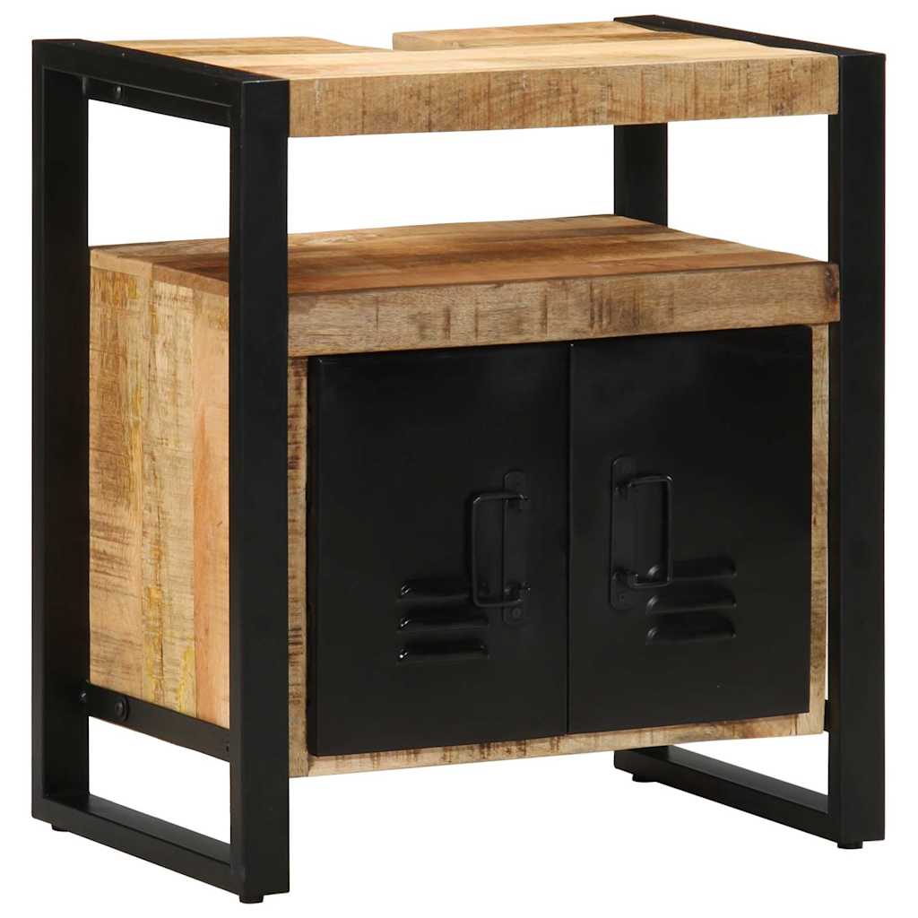 vidaXL Σετ Επίπλων Μπάνιου με ράφι 4 pcs Καφέ Στερεό ξύλο μάνγκο