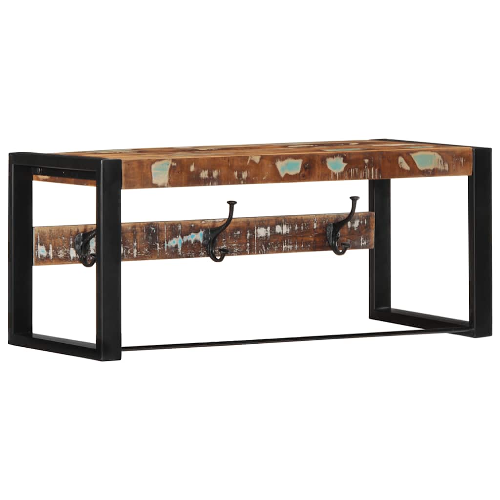 vidaXL Ράφι για παλτά Πολύχρωμο 80x35x35 cm Στερεό ξύλο αναγεννημένο