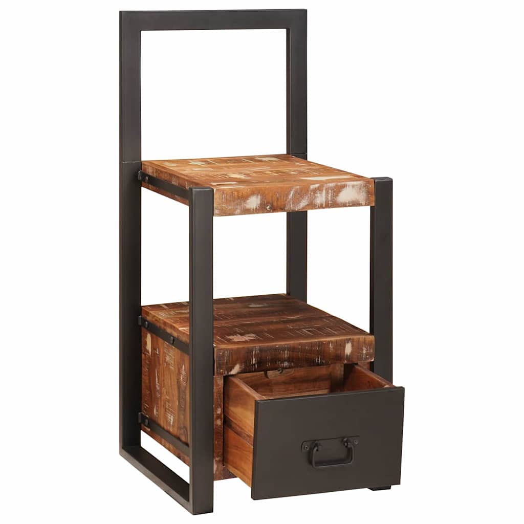 vidaXL Stand για ρούχα Πολύχρωμο 40x40x90 εκ Μασίφ Ανακυκλωμένο Ξύλο