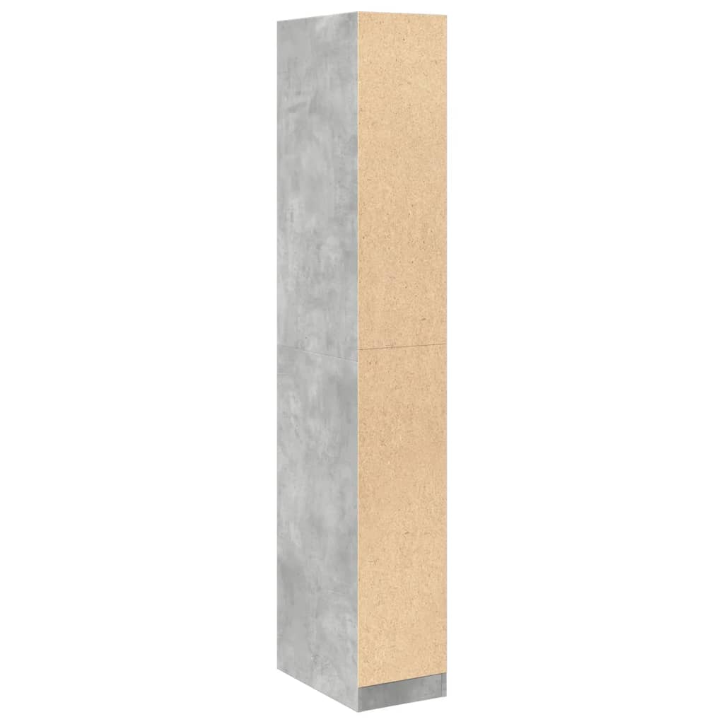 vidaXL Ντουλάπα Γκρι Σκυρ. 30x50x200 εκ. από Επεξεργασμένο Ξύλο