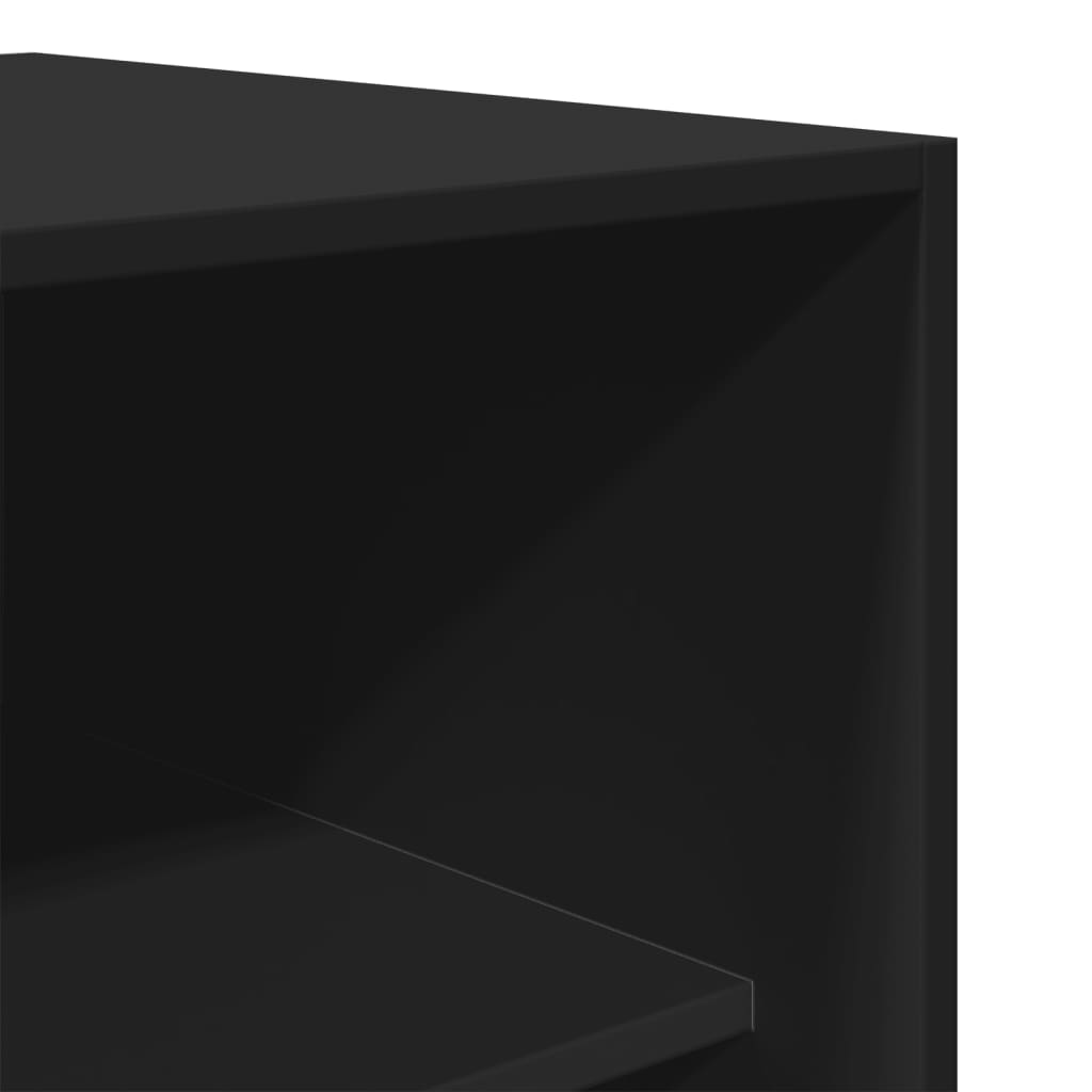 vidaXL Ντουλάπα Μαύρη 80x50x200 εκ. από Επεξεργασμένο Ξύλο