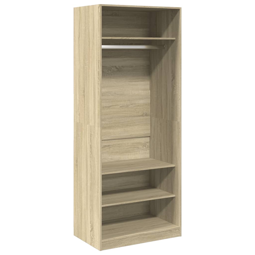 vidaXL Ντουλάπα Χρώμα Sonoma Δρυς 80x50x200 εκ. από Επεξ. Ξύλο
