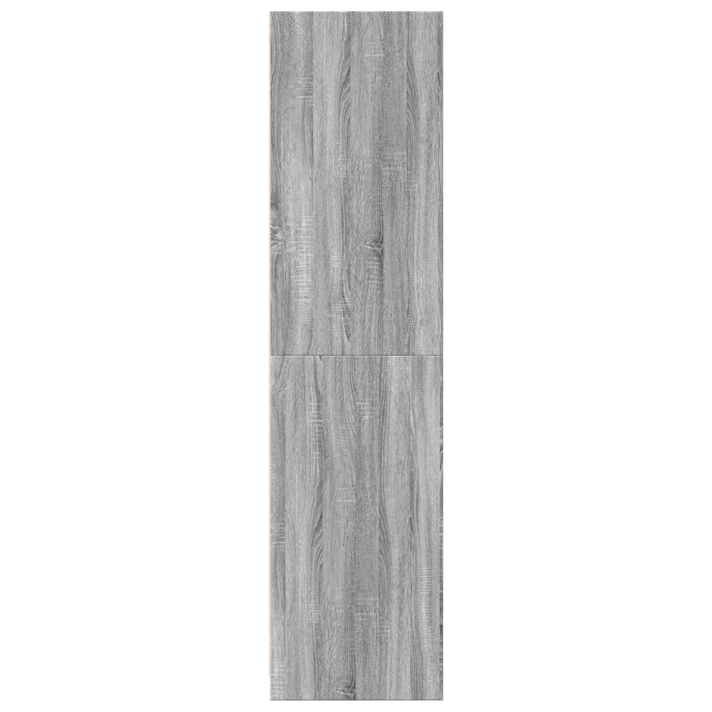 vidaXL Ντουλάπα Γκρι Sonoma 100 x 50 x 200 εκ. από Επεξεργασμένο Ξύλο