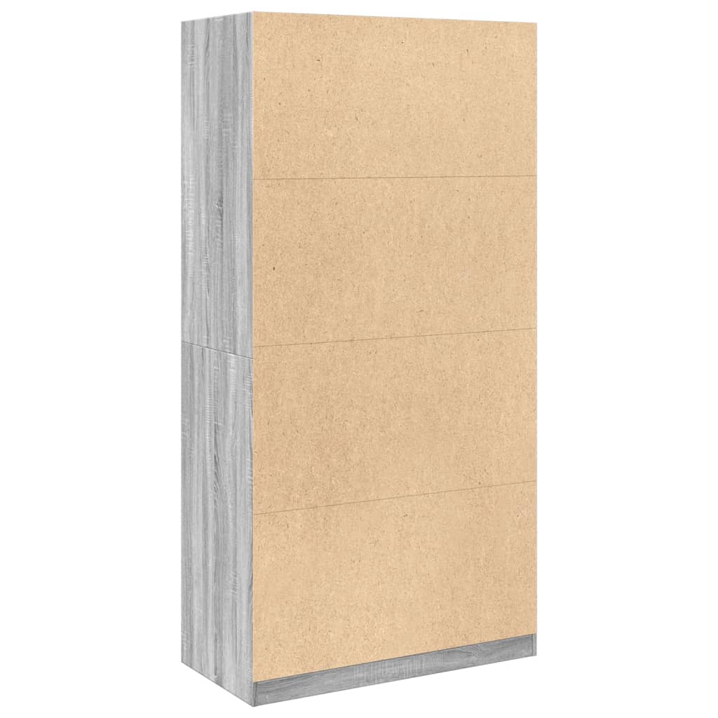 vidaXL Ντουλάπα Γκρι Sonoma 100 x 50 x 200 εκ. από Επεξεργασμένο Ξύλο