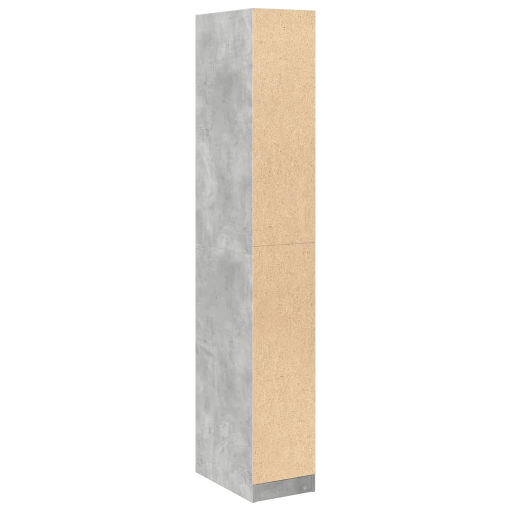 vidaXL Ντουλάπα Γκρι Σκυρ. 30x50x200 εκ. από Επεξεργασμένο Ξύλο