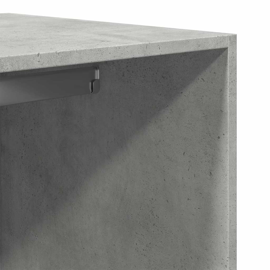 vidaXL Ντουλάπα Γκρι του Σκυροδέματος 80x50x200 εκ. Επεξεργασμένο Ξύλο