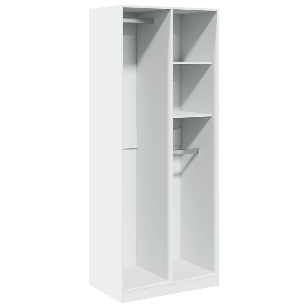 vidaXL Ντουλάπα Λευκή 80 x 50 x 200 εκ. από Επεξεργασμένο Ξύλο