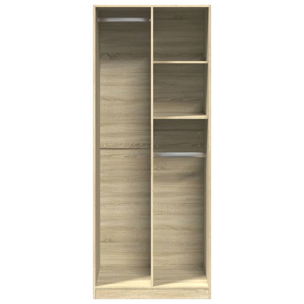 vidaXL Ντουλάπα Χρώμα Sonoma Δρυς 80x50x200 εκ. από Επεξ. Ξύλο