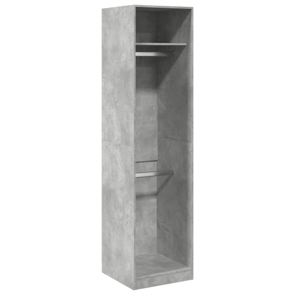 vidaXL Ντουλάπα Γκρι του Σκυροδέματος 50x50x200 εκ. Επεξεργασμένο Ξύλο