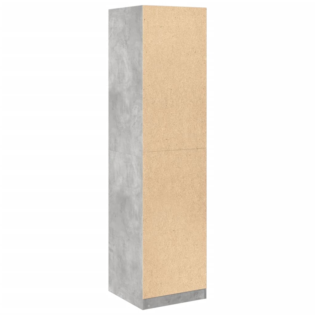 vidaXL Ντουλάπα Γκρι του Σκυροδέματος 50x50x200 εκ. Επεξεργασμένο Ξύλο