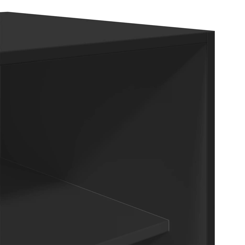 vidaXL Ντουλάπα Μαύρη 80x50x200 εκ. από Επεξεργασμένο Ξύλο