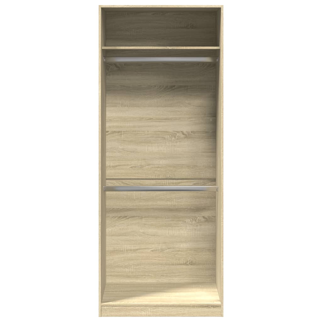 vidaXL Ντουλάπα Χρώμα Sonoma Δρυς 80x50x200 εκ. από Επεξ. Ξύλο