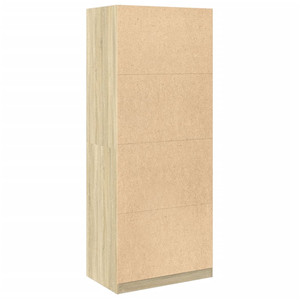 vidaXL Ντουλάπα Χρώμα Sonoma Δρυς 80x50x200 εκ. από Επεξ. Ξύλο