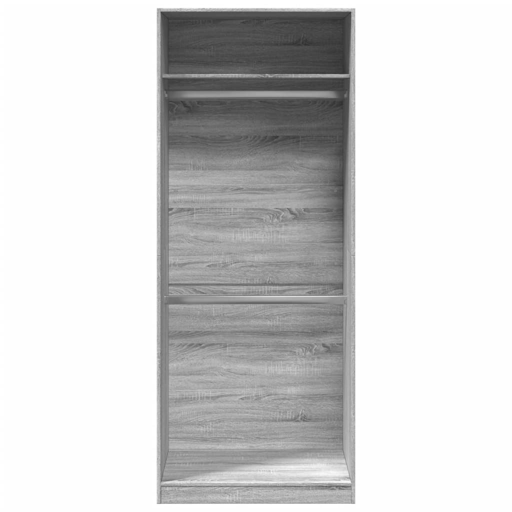vidaXL Ντουλάπα Γκρι Sonoma 80x50x200 εκ. από Επεξεργασμένο Ξύλο