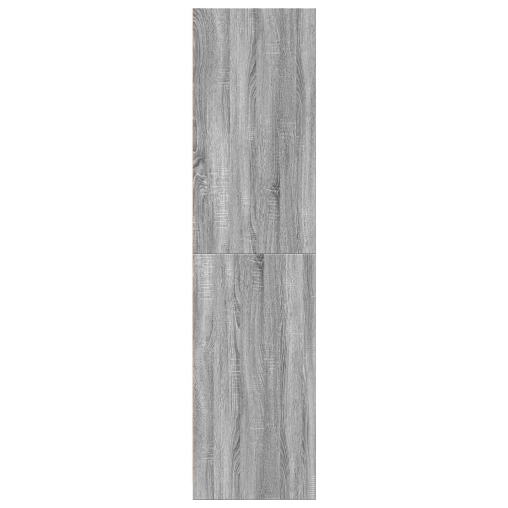vidaXL Ντουλάπα Γκρι Sonoma 80x50x200 εκ. από Επεξεργασμένο Ξύλο