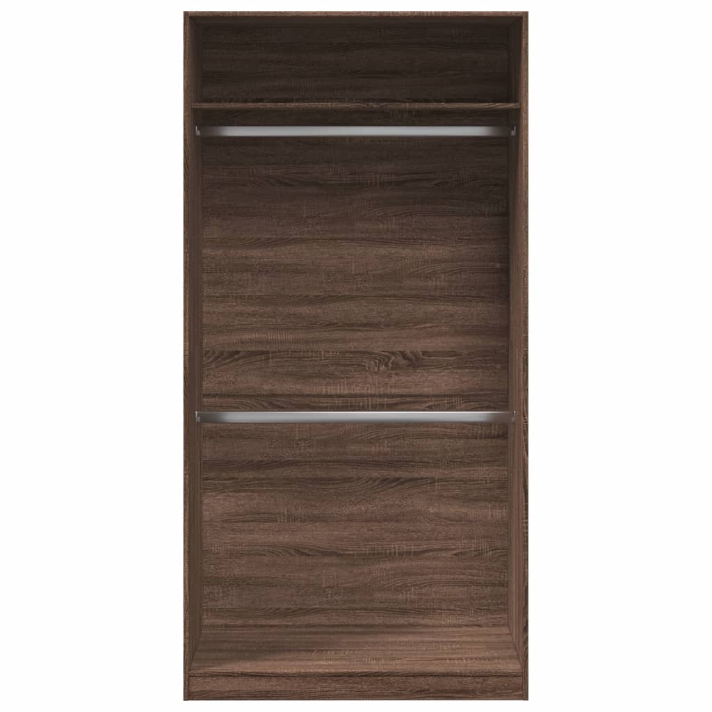 vidaXL Ντουλάπα Καφέ Δρυς 100x50x200 εκ. από Επεξεργασμένο Ξύλο