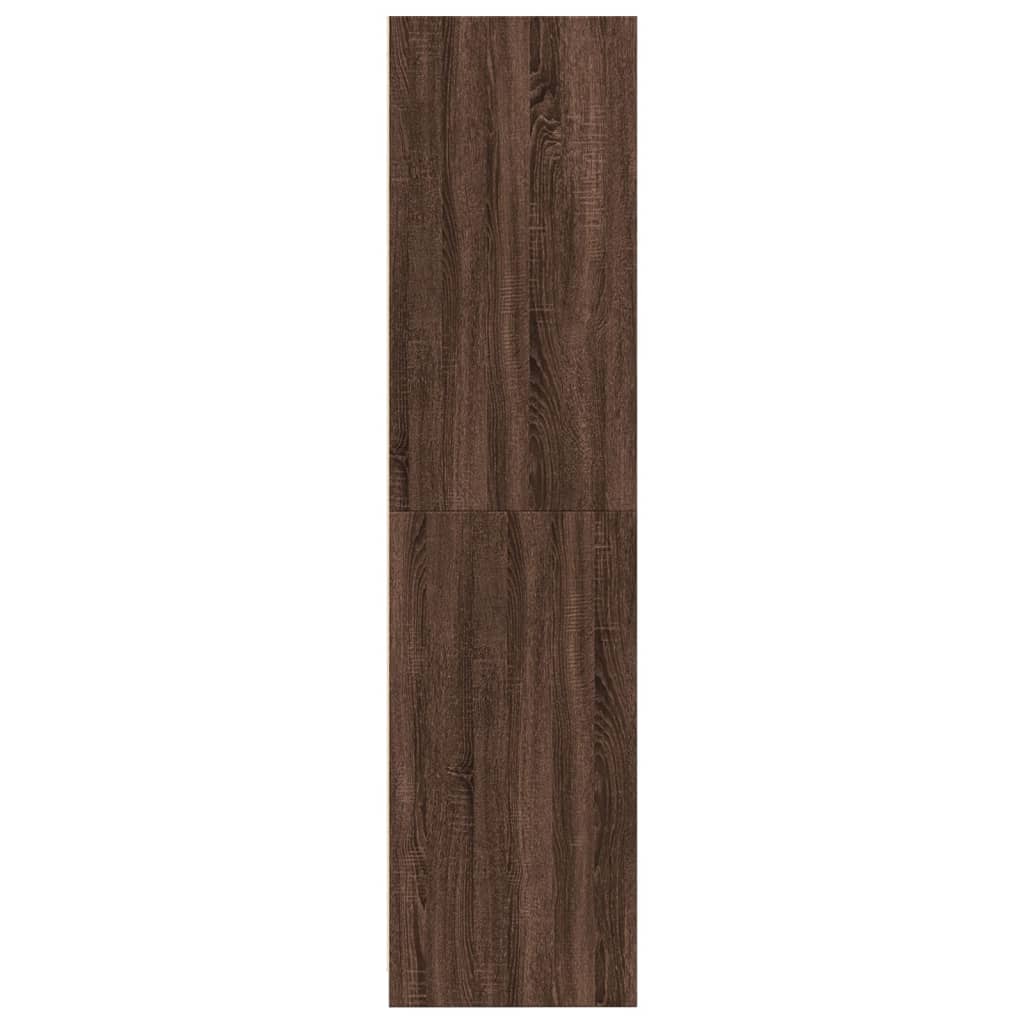 vidaXL Ντουλάπα Καφέ Δρυς 100x50x200 εκ. από Επεξεργασμένο Ξύλο
