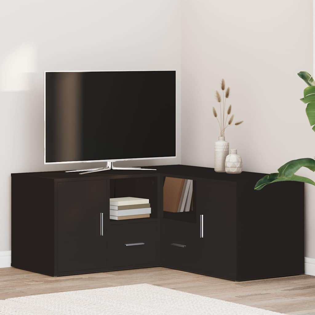 vidaXL Ντουλάπι Γωνιακό Μαύρο 160x40x45 εκ. από Επεξεργασμένο Ξύλο