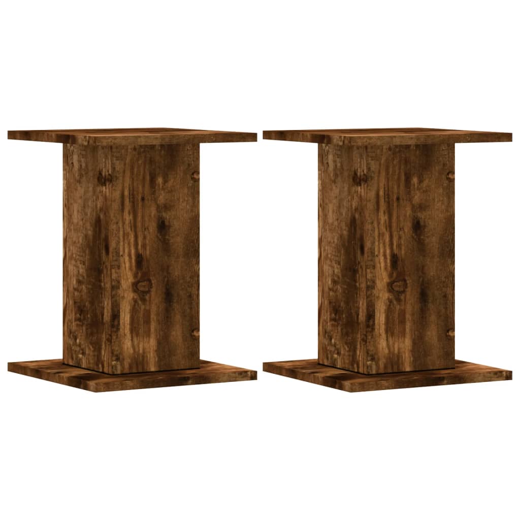 vidaXL Βάσεις Φυτών 2Τεμ. Καπνιστή Δρυς 30x30x40εκ. Επεξεργασμένο Ξύλο