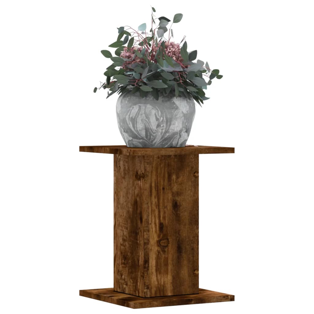 vidaXL Βάσεις Φυτών 2Τεμ. Καπνιστή Δρυς 30x30x40εκ. Επεξεργασμένο Ξύλο