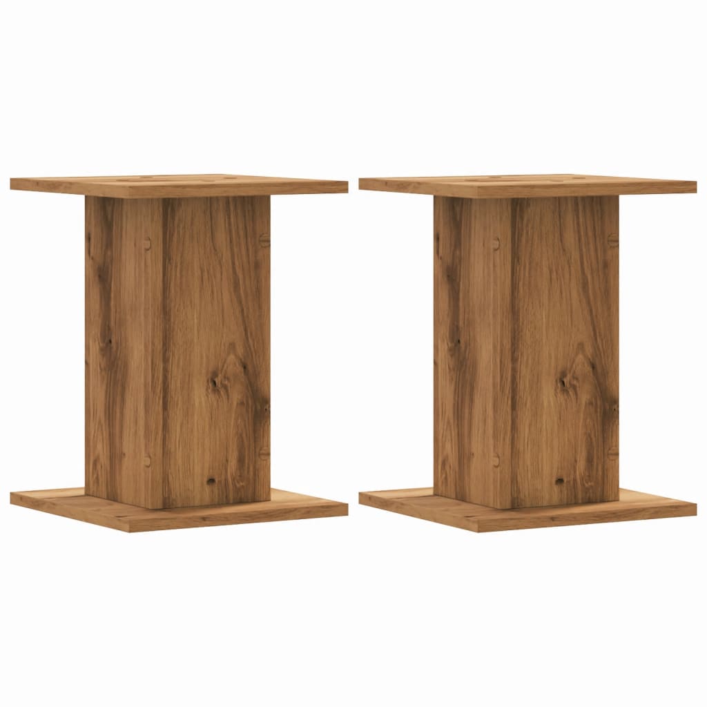 vidaXL Βάσεις Φυτών 2 τεμ. Αρτισιανή Δρυς 30x30x40 εκ. Επεξ. Ξύλο
