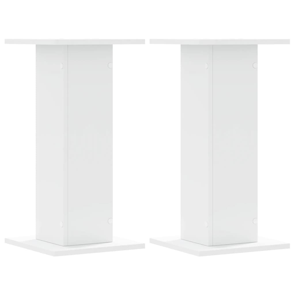 vidaXL Βάσεις Φυτών 2 τεμ. Λευκές 30x30x60 εκ. από Επεξεργασμένο Ξύλο