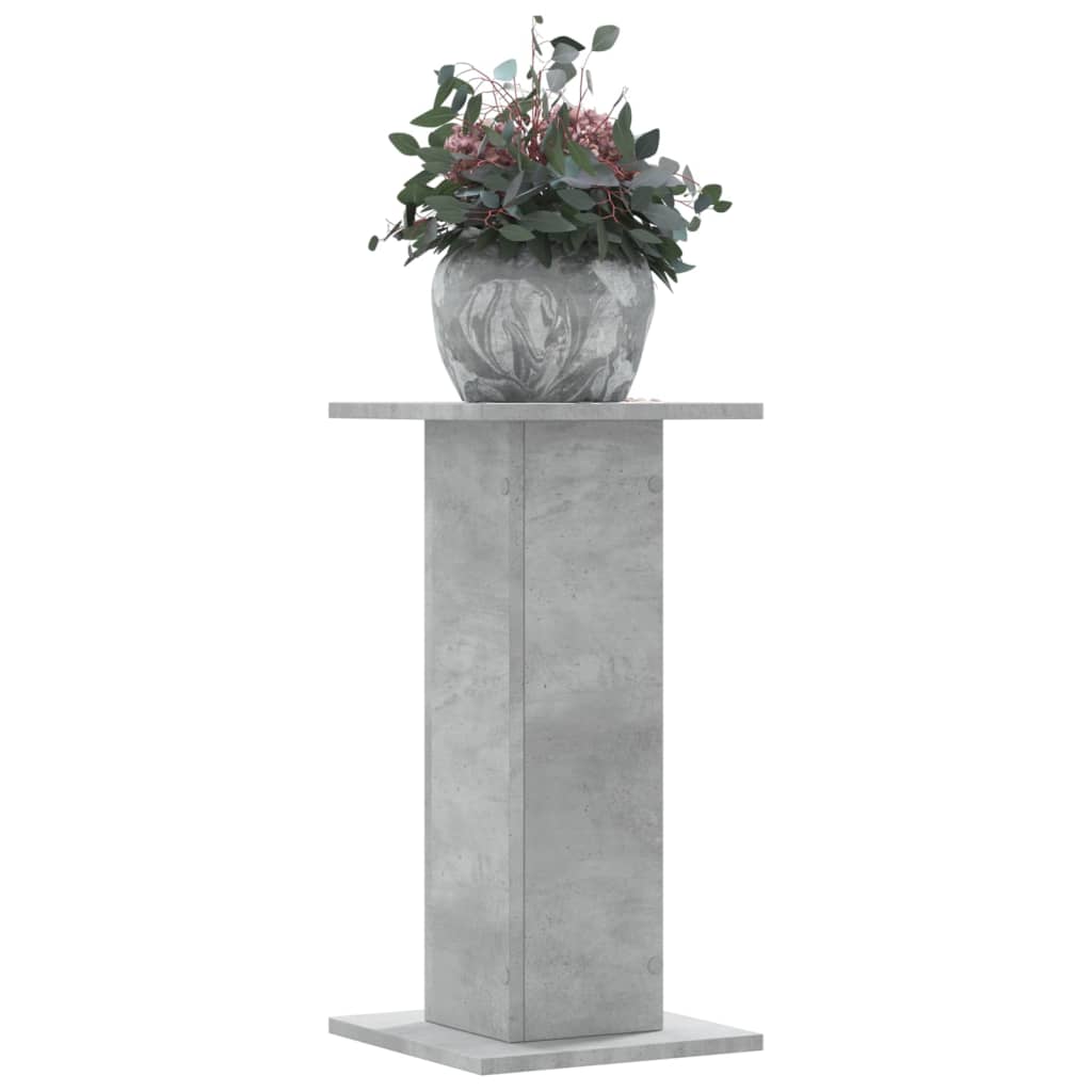 vidaXL Βάσεις Φυτών 2 τεμ. Γκρι Σκυρ. 30x30x60 εκ. Επεξεργασμένο Ξύλο