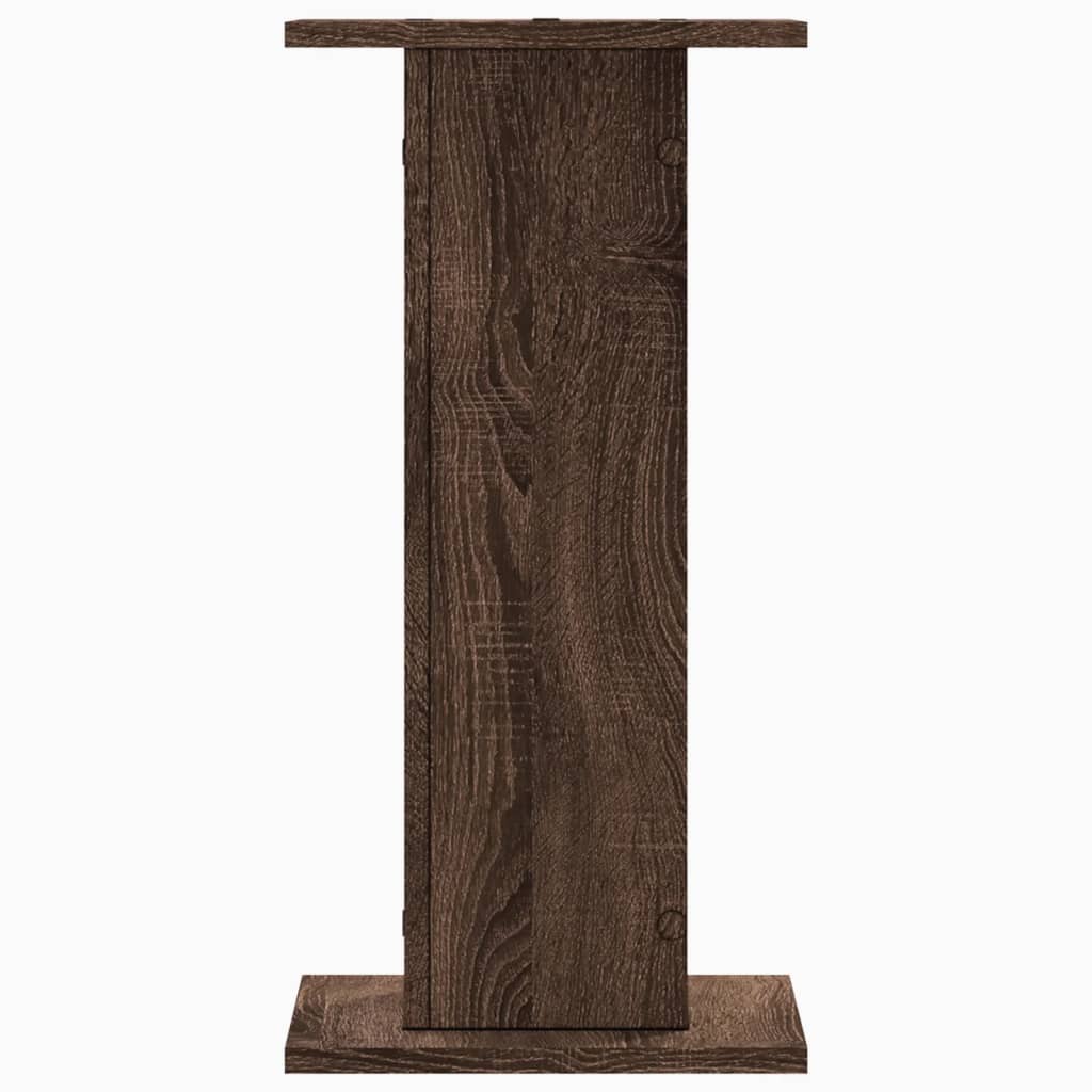 vidaXL Βάσεις Φυτών 2 Τεμ. Καφέ Δρυς 30x30x60 εκ. Επεξεργασμένο Ξύλο