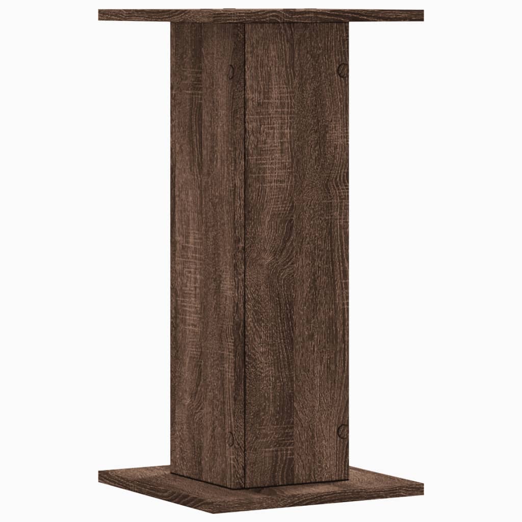 vidaXL Βάσεις Φυτών 2 Τεμ. Καφέ Δρυς 30x30x60 εκ. Επεξεργασμένο Ξύλο