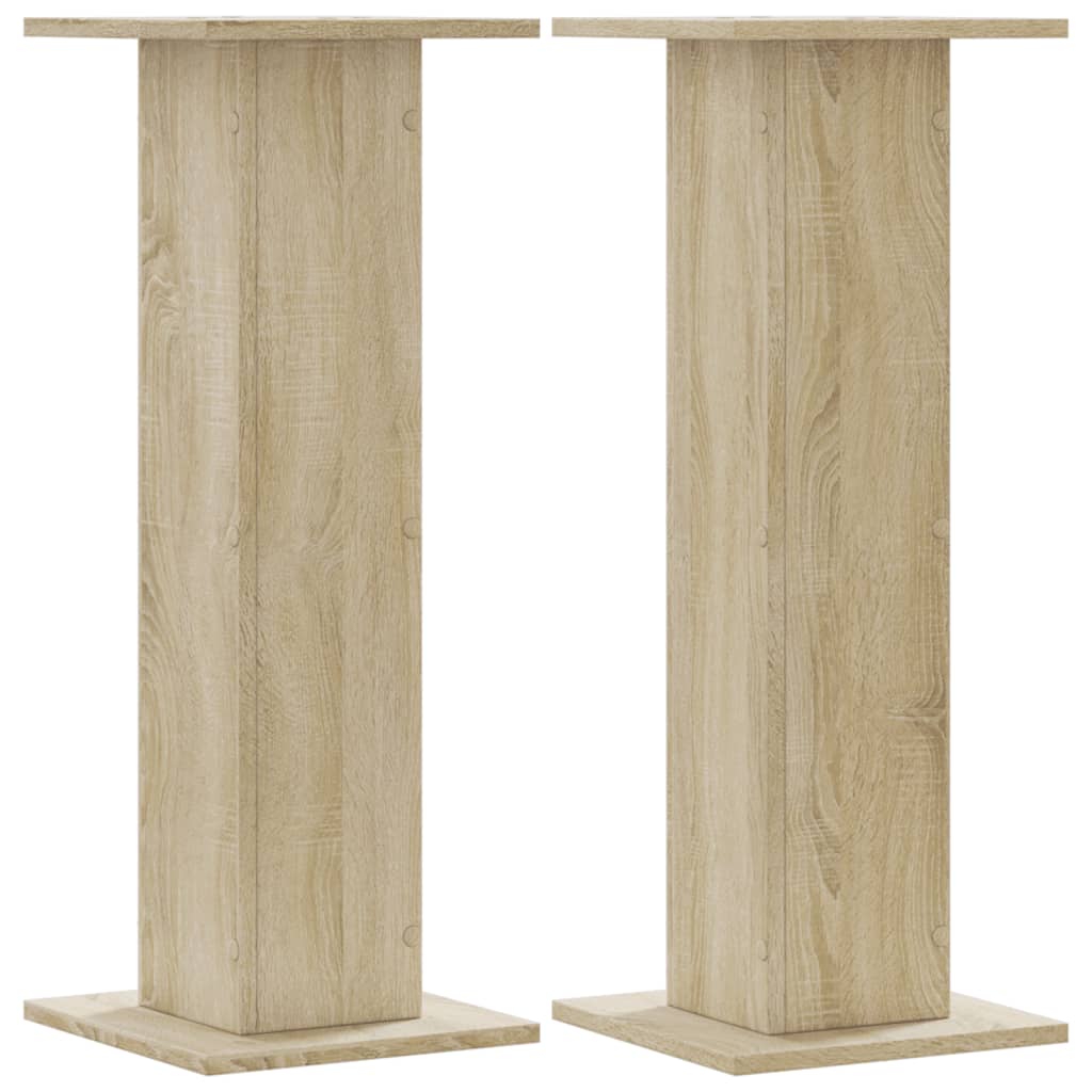 vidaXL Βάσεις Φυτών 2 Τεμ. Sonoma Δρυς 30x30x80 εκ. Επεξεργασμένο Ξύλο