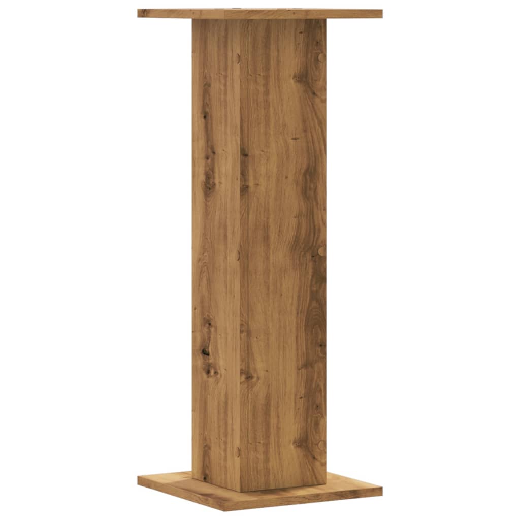 vidaXL Βάσεις Φυτών 2 τεμ. Αρτισιανή Δρυς 30x30x80 εκ. Επεξ. Ξύλο