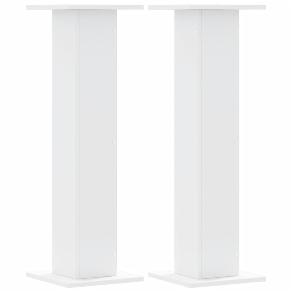 vidaXL Βάσεις Φυτών 2 τεμ. Λευκές 30x30x95 εκ. από Επεξεργασμένο Ξύλο
