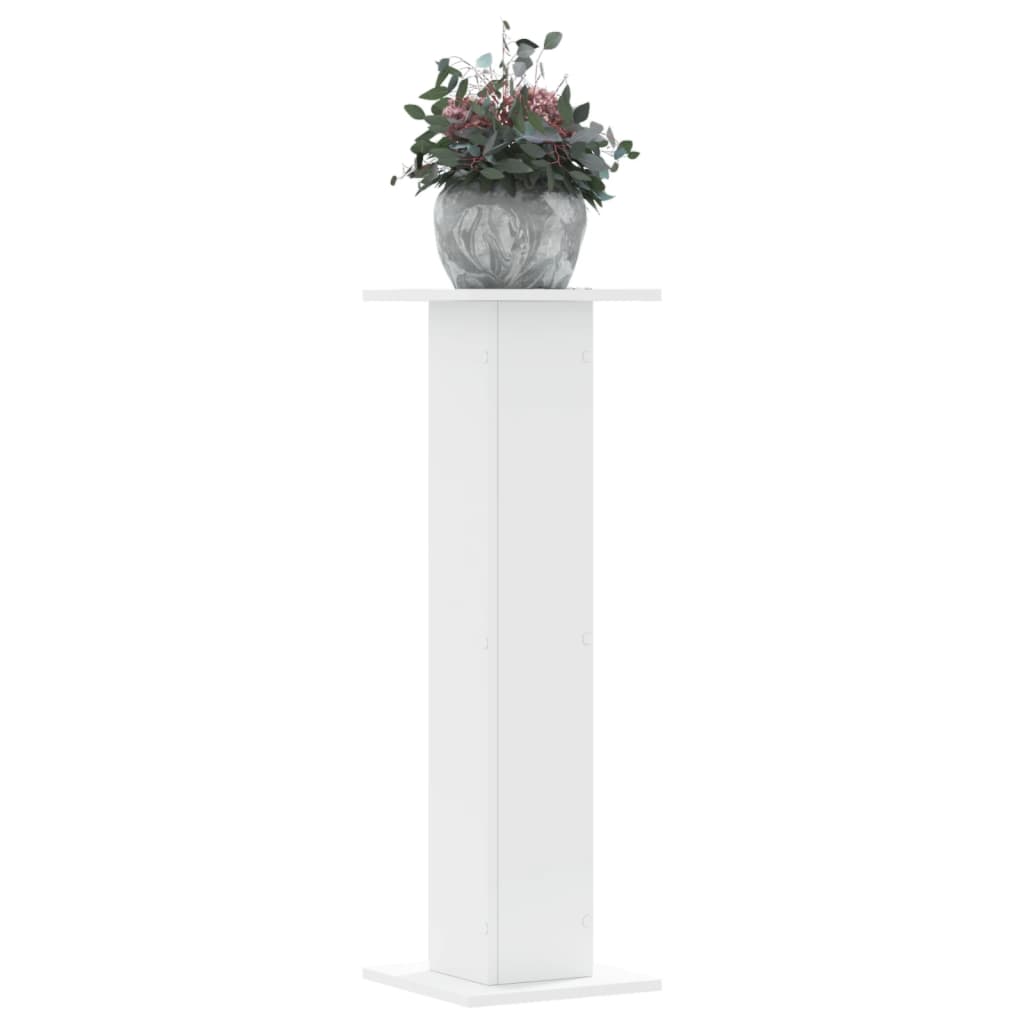 vidaXL Βάσεις Φυτών 2 τεμ. Λευκές 30x30x95 εκ. από Επεξεργασμένο Ξύλο