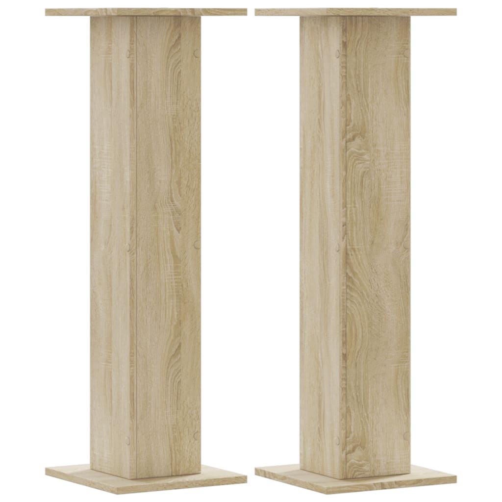 vidaXL Βάσεις Φυτών 2 Τεμ. Sonoma Δρυς 30x30x95 εκ. Επεξεργασμένο Ξύλο