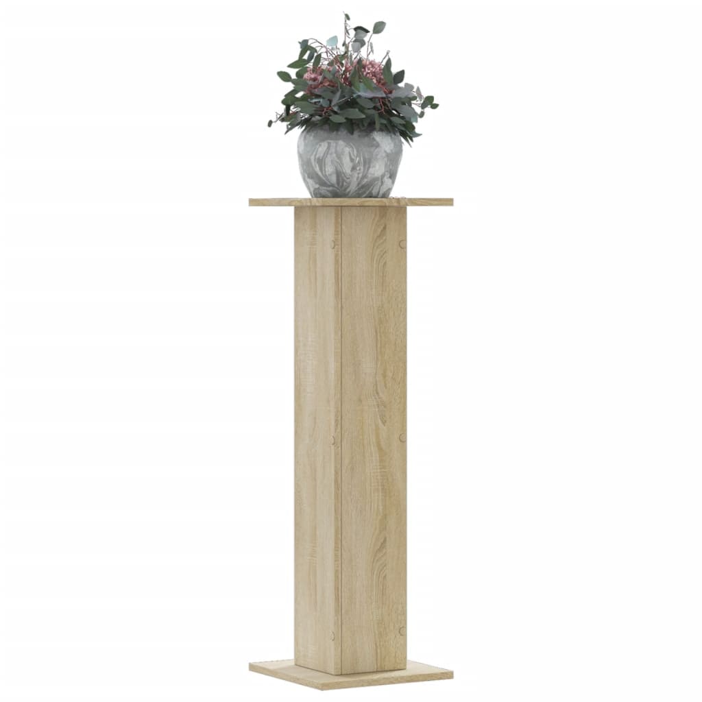 vidaXL Βάσεις Φυτών 2 Τεμ. Sonoma Δρυς 30x30x95 εκ. Επεξεργασμένο Ξύλο