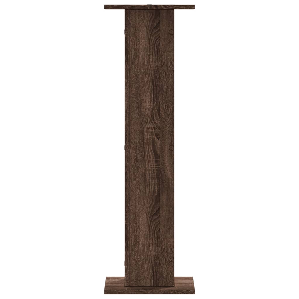 vidaXL Βάσεις Φυτών 2 Τεμ. Καφέ Δρυς 30x30x95 εκ. Επεξεργασμένο Ξύλο