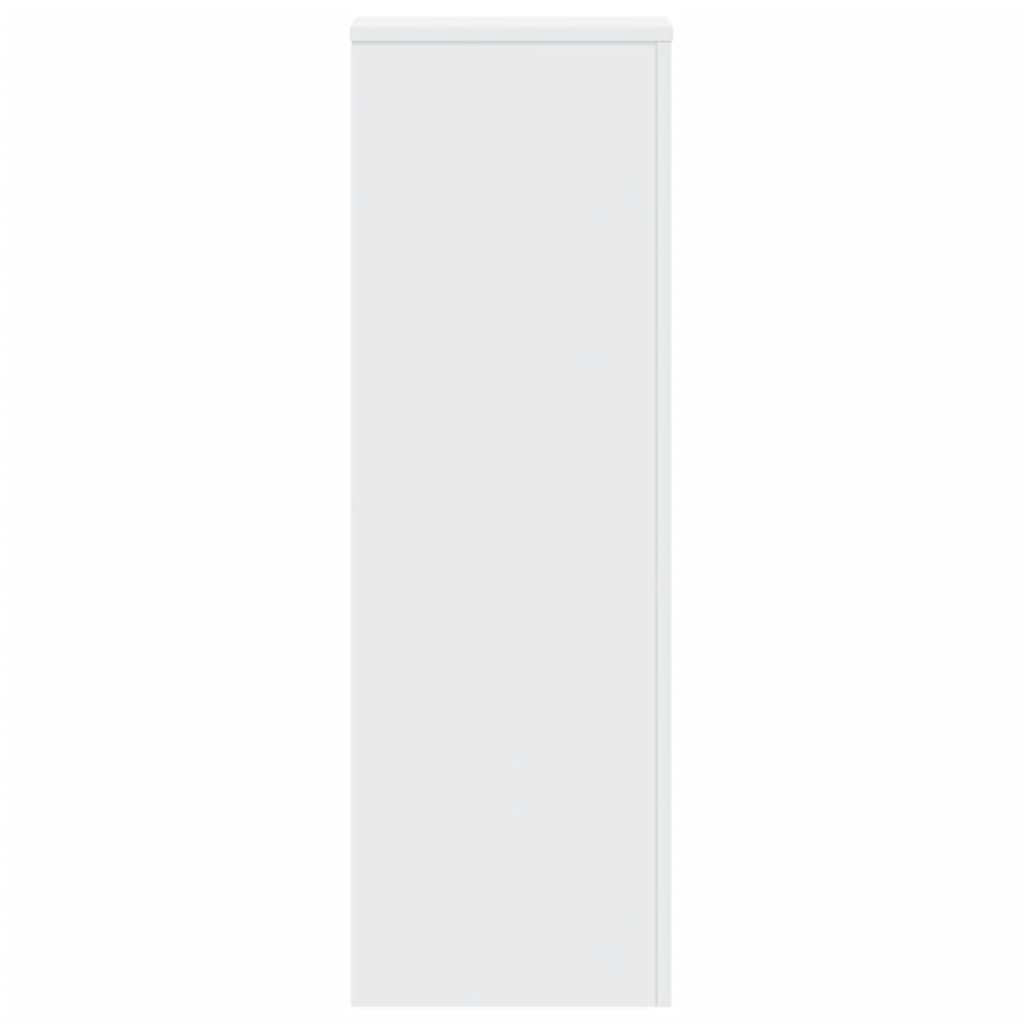 vidaXL Βάσεις Φυτών 2 τεμ. Λευκές 33x33x100 εκ. από Επεξεργασμένο Ξύλο