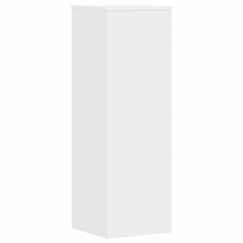 vidaXL Βάσεις Φυτών 2 τεμ. Λευκές 33x33x100 εκ. από Επεξεργασμένο Ξύλο