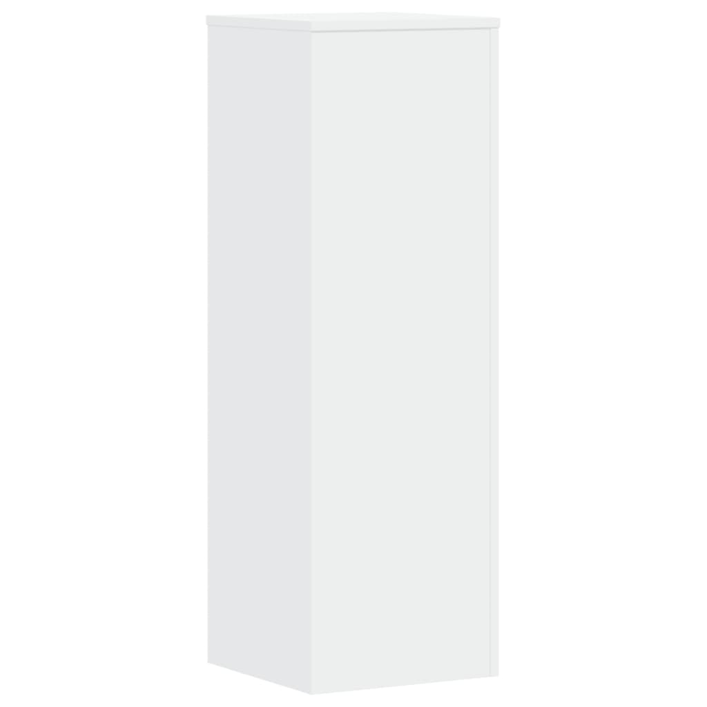 vidaXL Βάσεις Φυτών 2 τεμ. Λευκές 33x33x100 εκ. από Επεξεργασμένο Ξύλο
