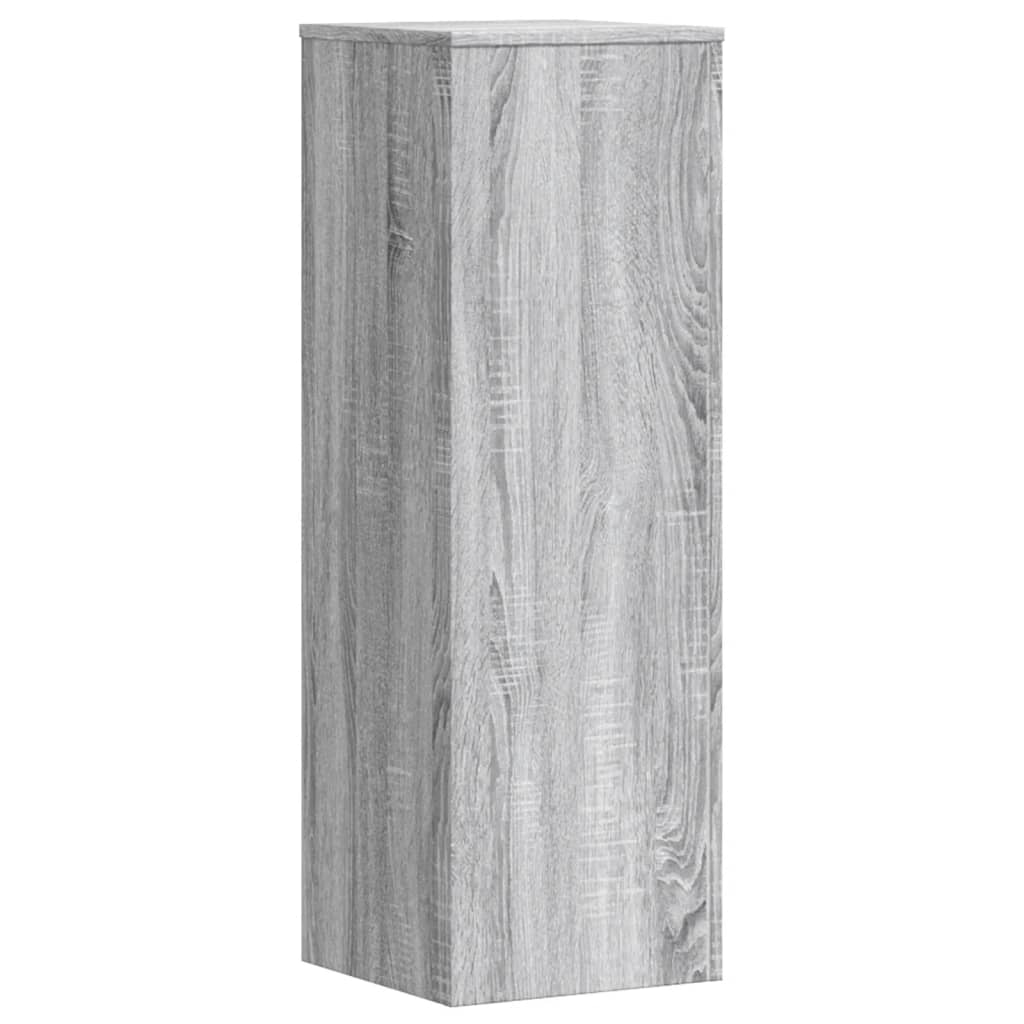 vidaXL Βάσεις Φυτών 2 Τεμ. Γκρι Sonoma 33x33x100εκ. Επεξεργασμένο Ξύλο