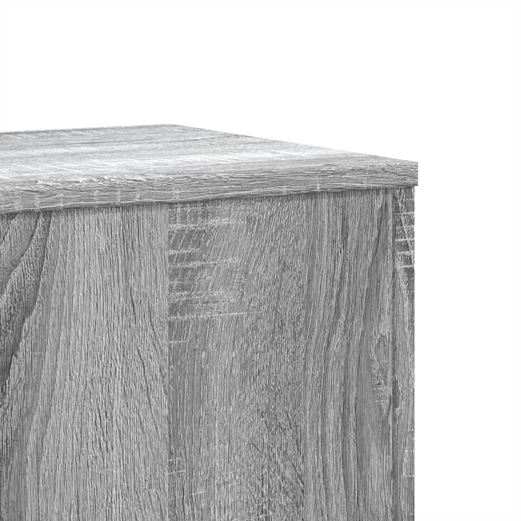 vidaXL Βάσεις Φυτών 2 Τεμ. Γκρι Sonoma 33x33x100εκ. Επεξεργασμένο Ξύλο