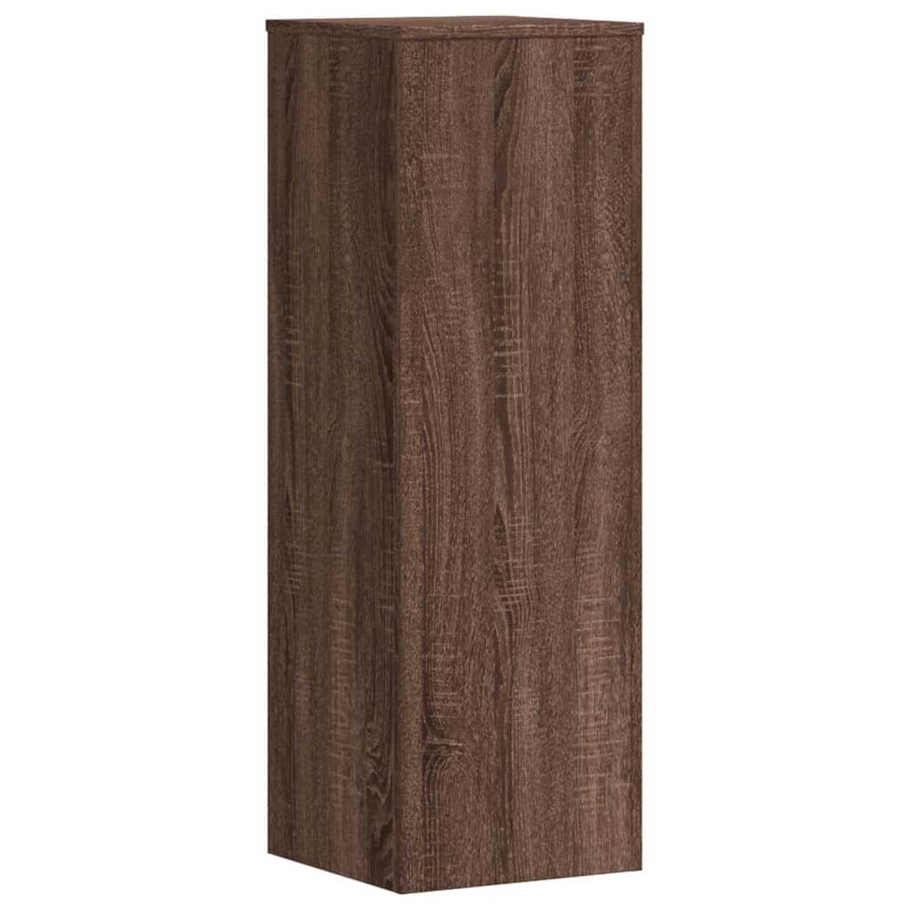 vidaXL Βάσεις Φυτών 2 Τεμ. Καφέ Δρυς 33x33x100 εκ. Επεξεργασμένο Ξύλο