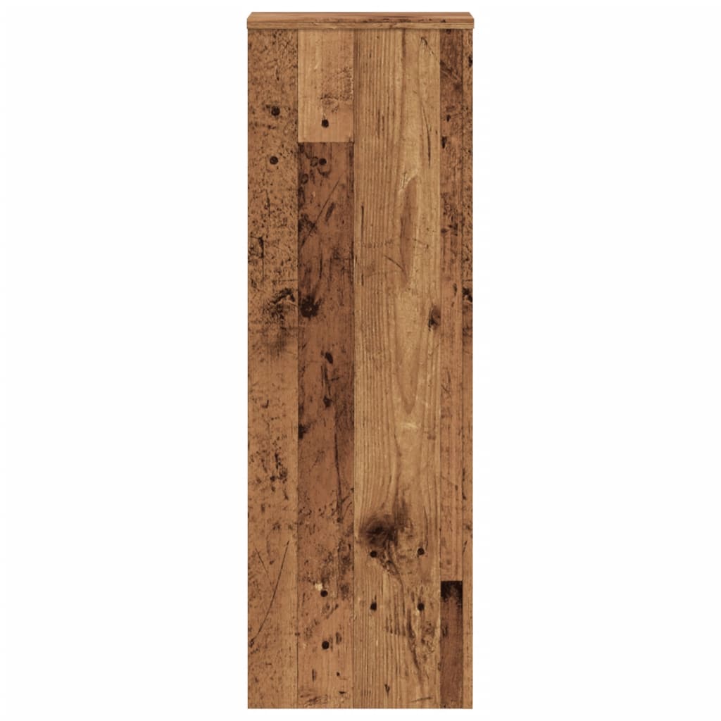 vidaXL Βάσεις Φυτών 2 τεμ. Όψη Παλαιού Ξύλου 33x33x100 εκ. Επεξ. Ξύλο
