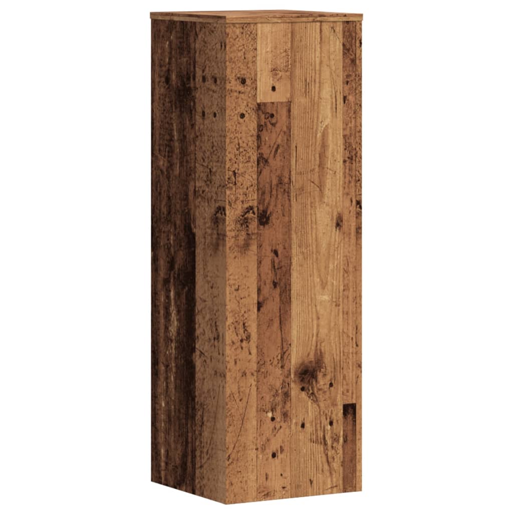 vidaXL Βάσεις Φυτών 2 τεμ. Όψη Παλαιού Ξύλου 33x33x100 εκ. Επεξ. Ξύλο