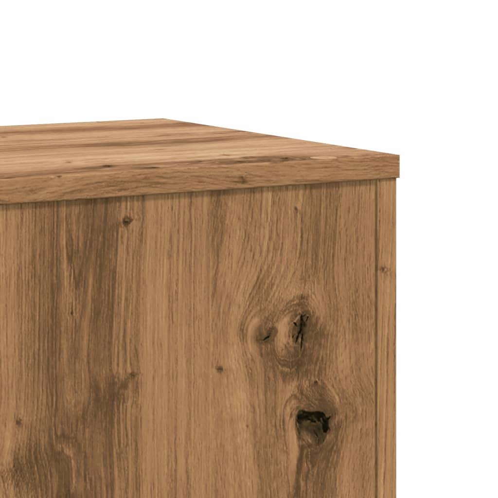 vidaXL Βάσεις Φυτών 2 τεμ. Αρτισιανή Δρυς 33x33x100 εκ. Επεξ. Ξύλο