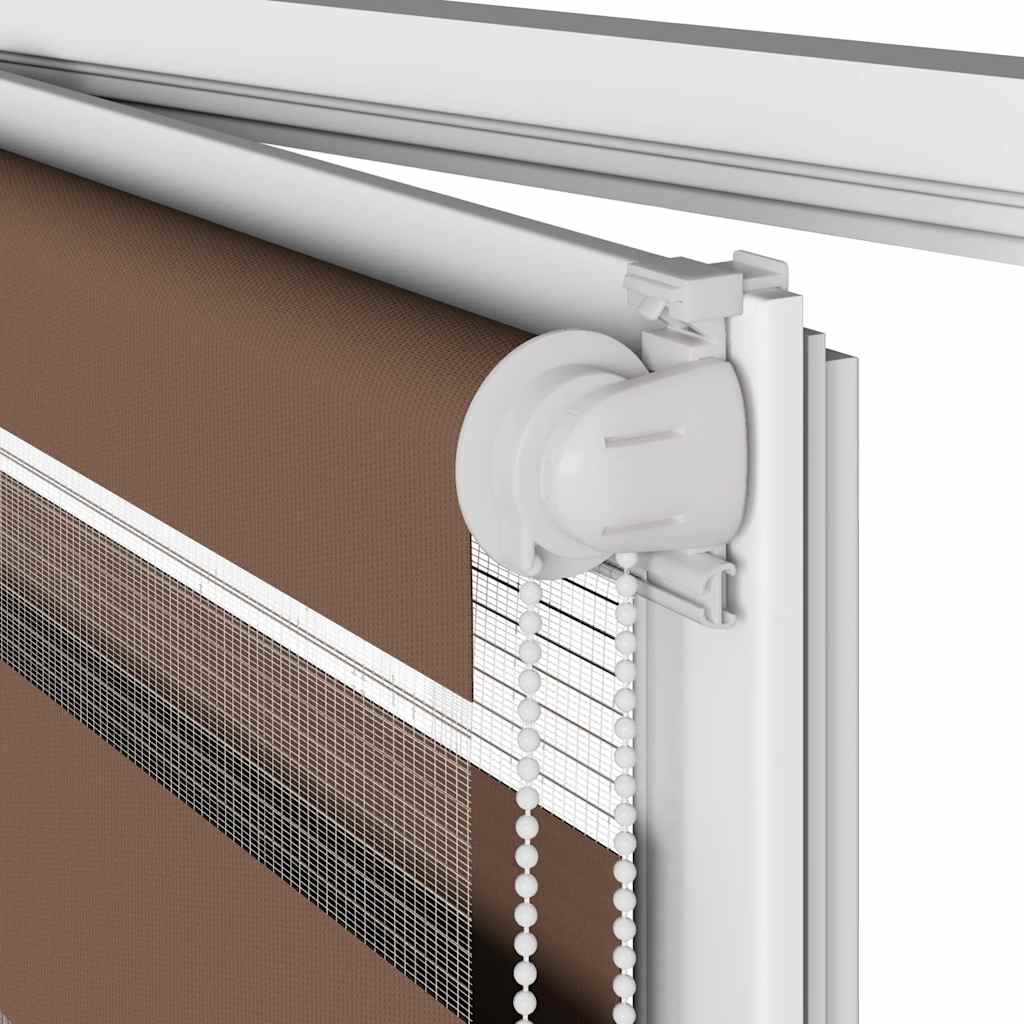 vidaXL Ζέβρα τυφλή Καφέ Πλάτος υφάσματος 80,9 εκ. Πολυεστέρας